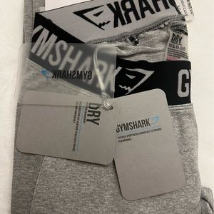 NWT ORIGINAL SHIPPING BAG! GYMSHARK FLEX LEGGING V3, LIGHT GREY MARL/BLACK - S